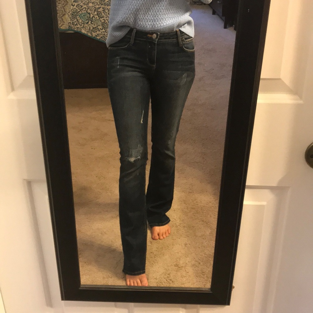 Just black lightly distressed jeans
